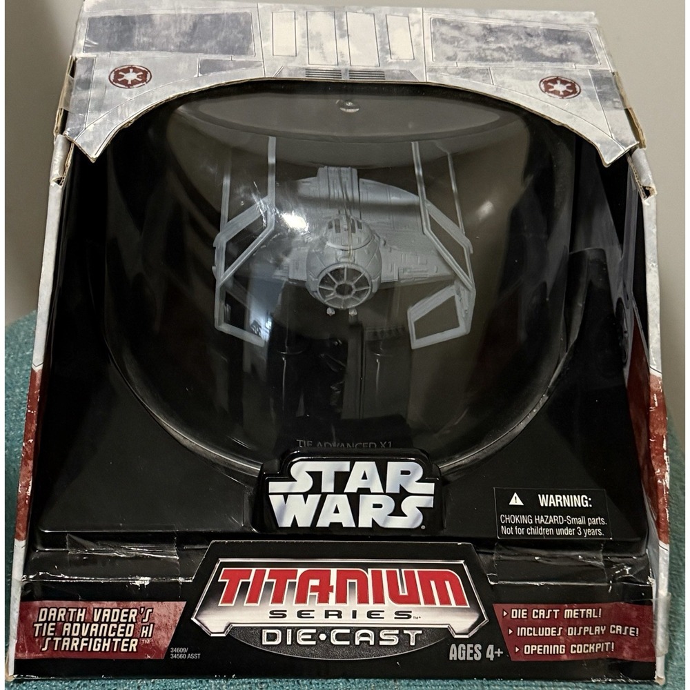 Star Wars Titanium‎ Die Cast Deluxe Tie advanced Starfighter Darth Vaders